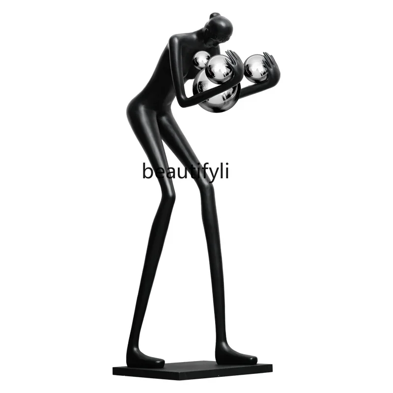 LBX Humanoid Art Sculpture Floor Lamp Home Exhibition Hall Villa Window Artwork Large Ornaments