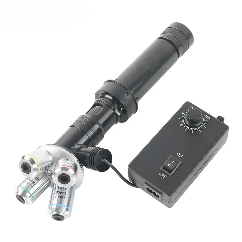 15X-10000X Coaxial Light Lens 5X 10X 20X 50X L PLAN Achromatic Metallographic Objective Fine-tuning Microscope Stand