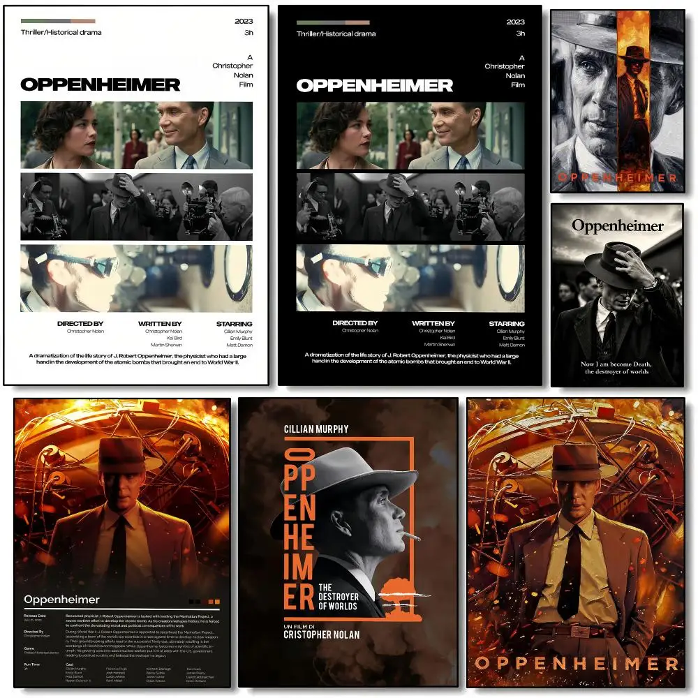 movie poster O-Oppenheimer Poster HD Wall Art Aesthetic Home Decor for Living Room Bedroom Café Office Stylish Gift