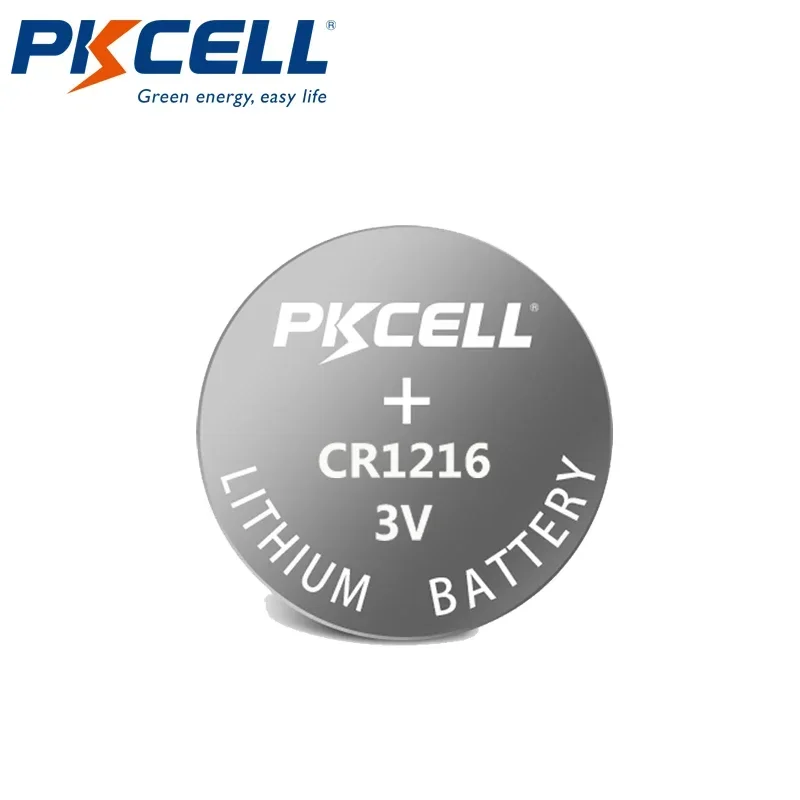 50Pcs/10Pack PKCELL CR1216 Lithium Coin Cell Button Batteries 3V for Watch Electronic Toy Remote