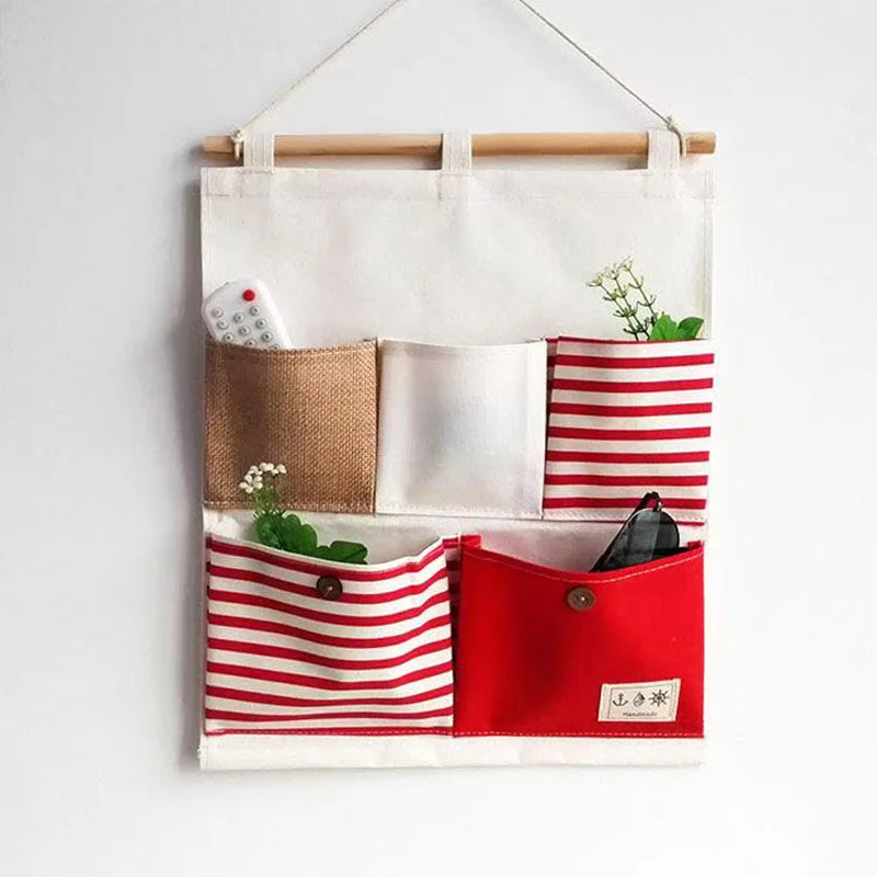 

Hanging Fabric Storage Organizer Wall Mounted Breathable Mesh Multi-layer Pockets for Underwear Clothes Home Dormitory Decor