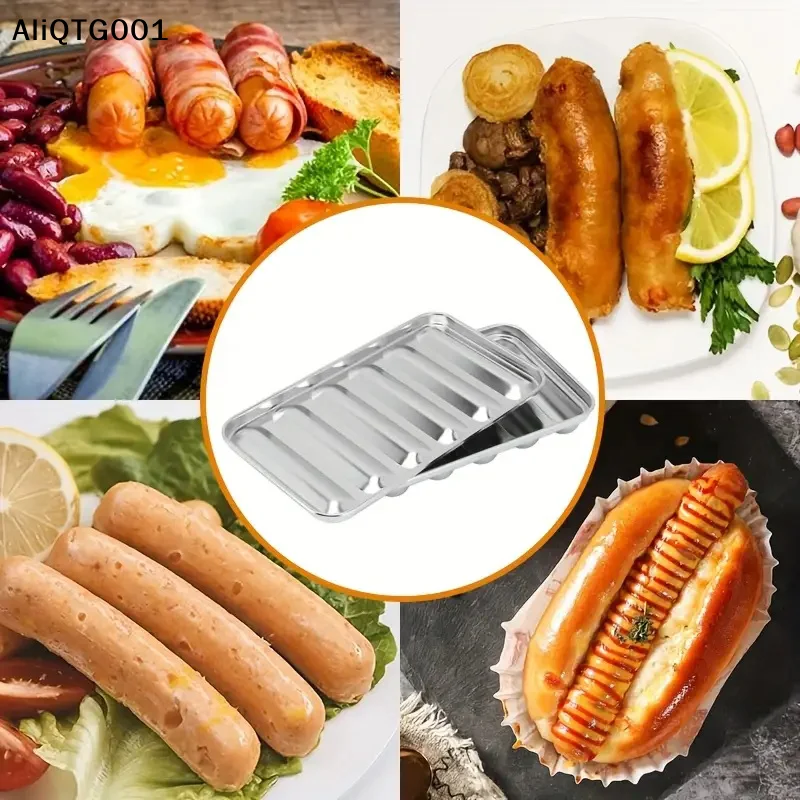 

6-in-1 Stainless Steel Sausage Maker DIY Hot Dog Handmade Ham Mould Kitchen Tool for Making And Refrigerating
