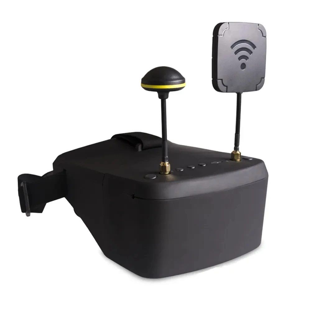 EV800D FPV Goggles 5.8G 40CH 5-Inch 854*480 Video Headset DVR Diversity for RC Drone with Helmet Battery Included