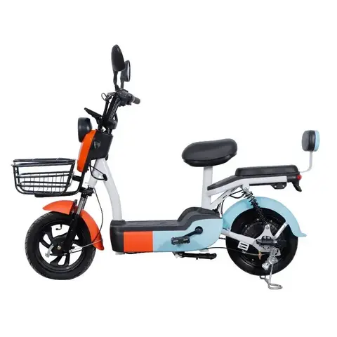 Elscooter Resa Tvåhjuling Smart Elfordon LED Vuxen Stadspendling Liten Mini Elmotorcykel 350W48V12AH 6 best sales motorcykel elektrisk skoter - №5