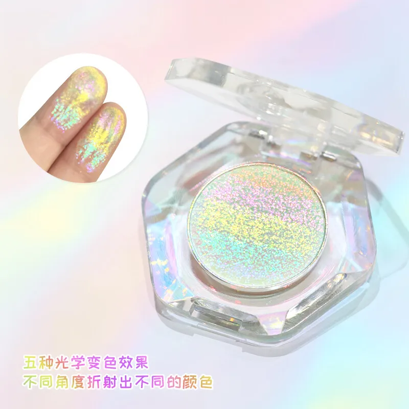 SheenEffect Rainbow Highlight Eyeshadow chameleon pigment Highlighter Transferproof Makeup Cosmetics