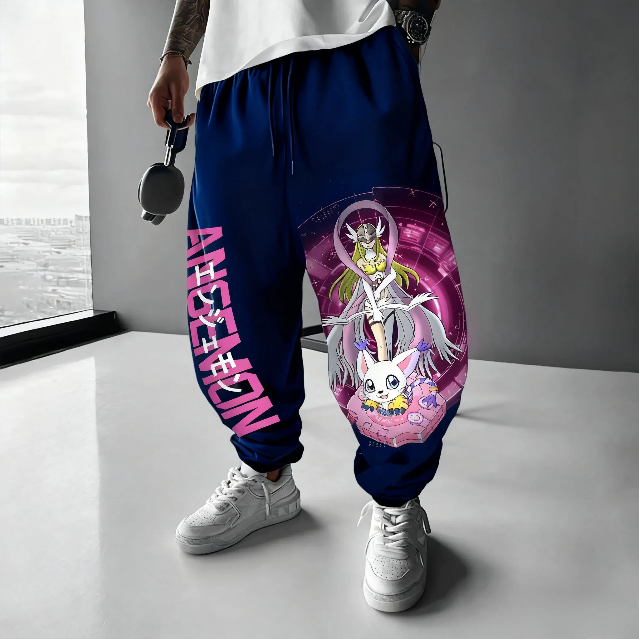 Nuevos pantalones Digimon Anime Jogger, pantalones de chándal para hombres y mujeres, ropa informal holgada de algodón con estampado de dibujos animados, ropa Y2k, pantalones de hip hop