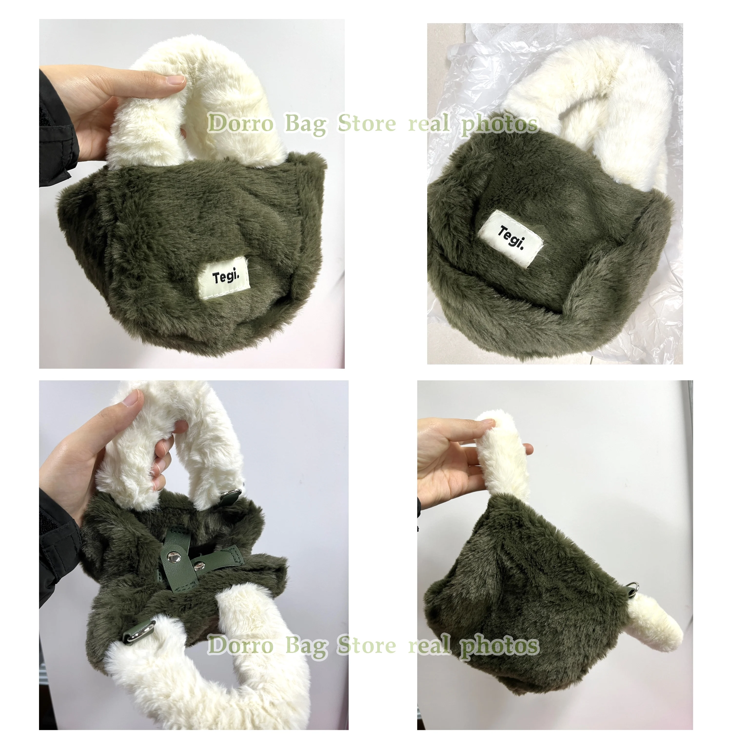 女性のためのキャンディーカラーの小さなぬいぐるみのハンドバッグ,模造毛皮の女性のハンドバッグ,ハンドル付きのファッショナブルな冬のバッグ