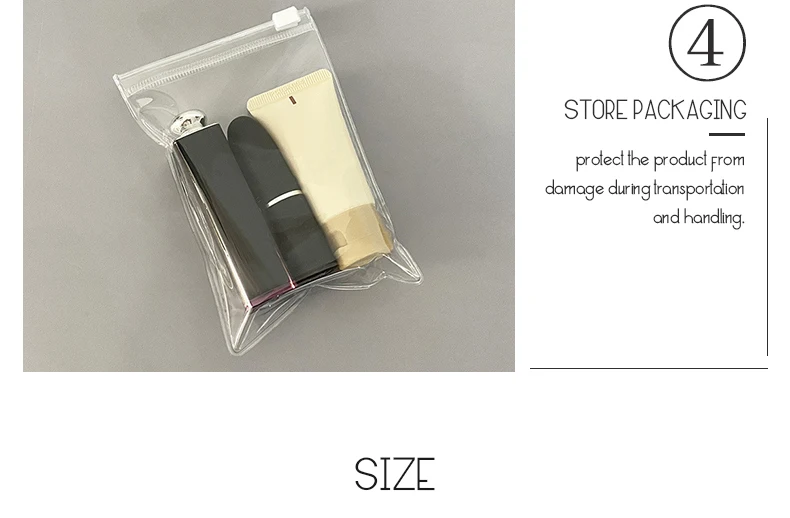 10/20PCS Transparent Plastic Pouches PVC Zipper Bag For Jewelry Bracelet Necklace Earrings Gift Storage Small Business Packages