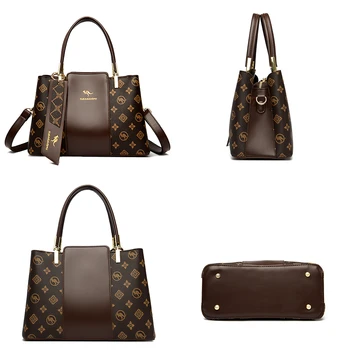 Luxury Handbag Fashion Print Large Capacity Soft Leather Women Shoulder Crossbody Bag Leisure Designer Ladies Purses and Handbag - Image 5