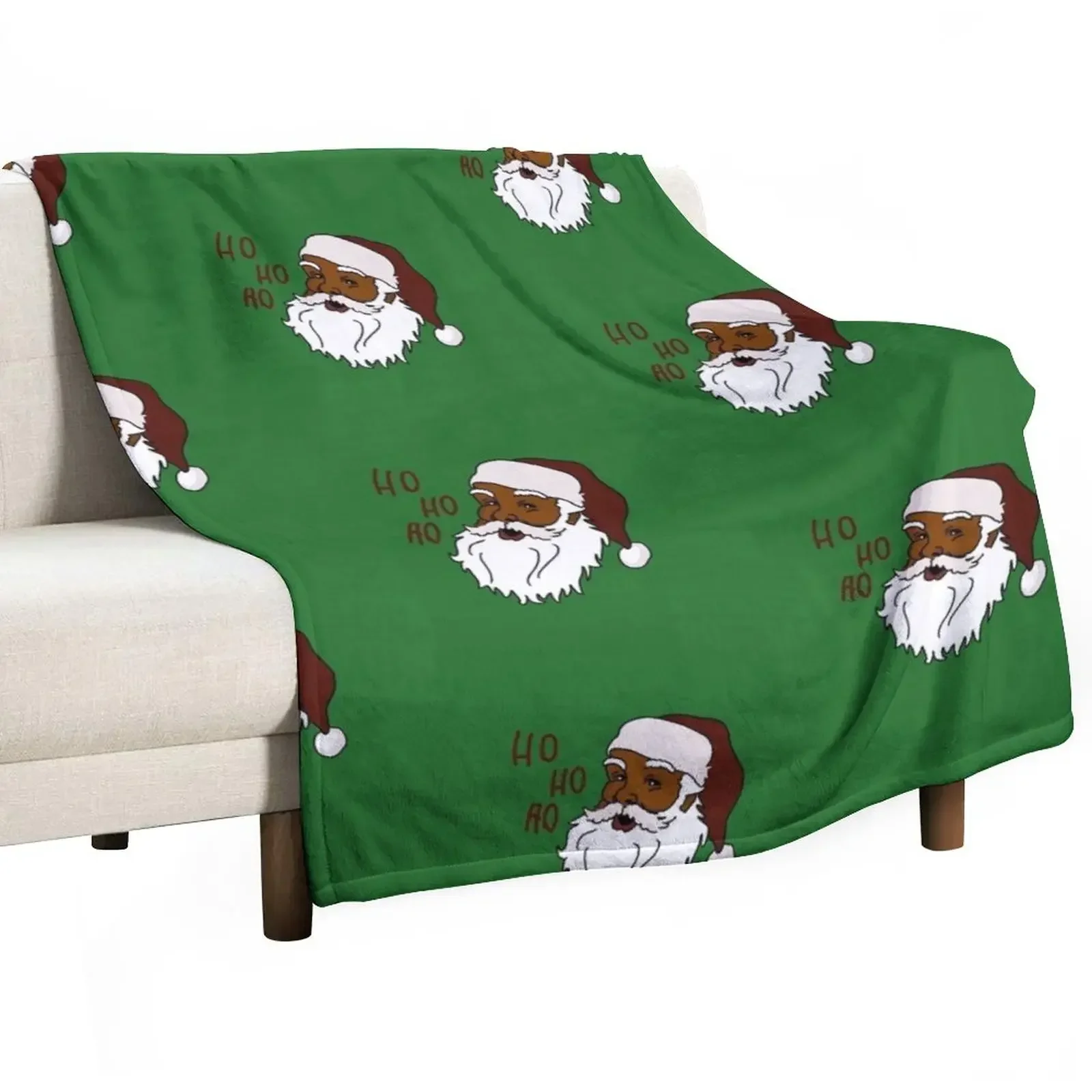 African American santa Throw Blanket Polar Luxury Designer Blankets