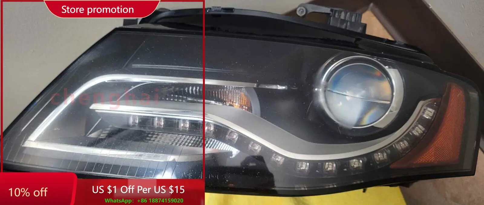 

2009-2012 AUDI A4 S4 HID W/XENON HID ФАР ЛЕВАЯ СТОРОНА 8K0941003R OEM