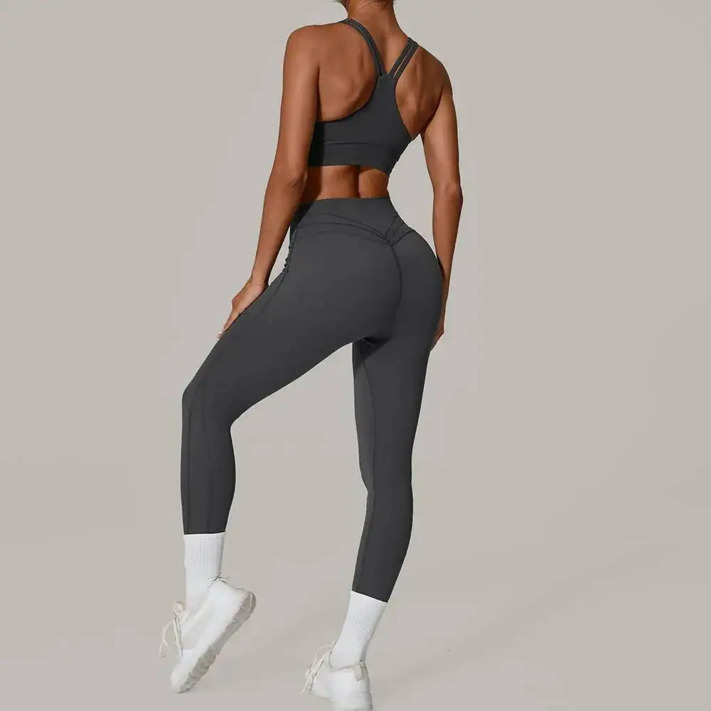 

Women S Brushed Fleece Yoga Set Piece High Waist Booty Lift Workout Outfit Quick Dry Gym Running Suit Sports Bra Leggings