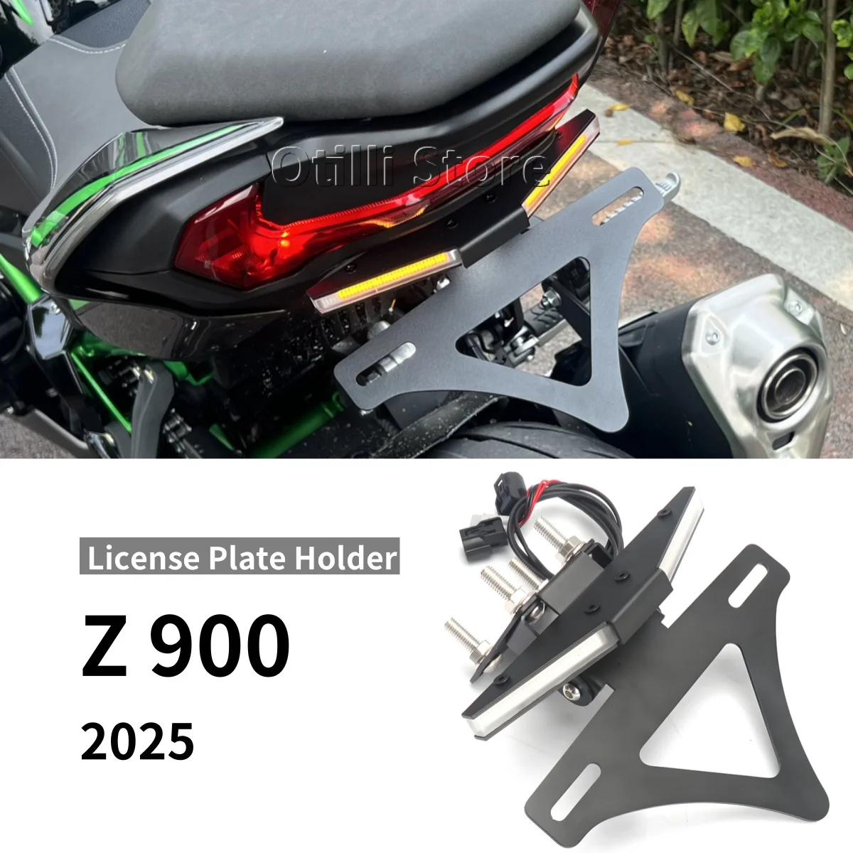 

NEW For KAWASAKI Z 900 Z900 z 900 2025 Fender Eliminator Short Tail Tidy License Plate Bracket Holder Motorcycle Accessories