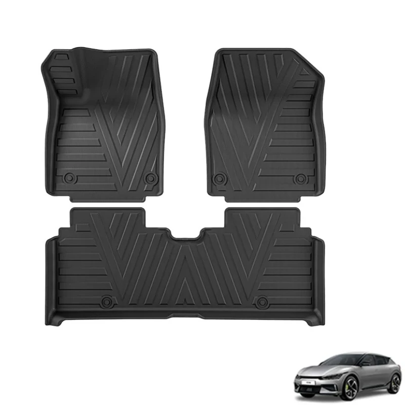 Custom Car Floor Mat for KIA EV6 GT Opt GT-Line 2022-2024 TPE Car Mat Waterproof Non-slip Easy Clean Carpet Car Foot Mat
