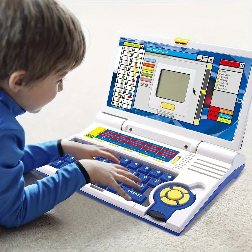 Children's English Early Education Machine with Puzzle LCD Display Small Computer Baby English Computer Developing Brain Power