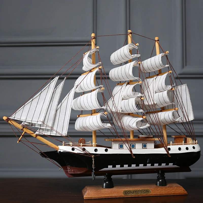 

Sailboat model ornaments wooden ornaments creative living room porch office small handicraft furnishings