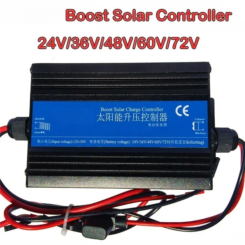 300W Solar Boost Charge Controller, 24V-72V Auto Electric Vehicle Charger with 98% Efficiency