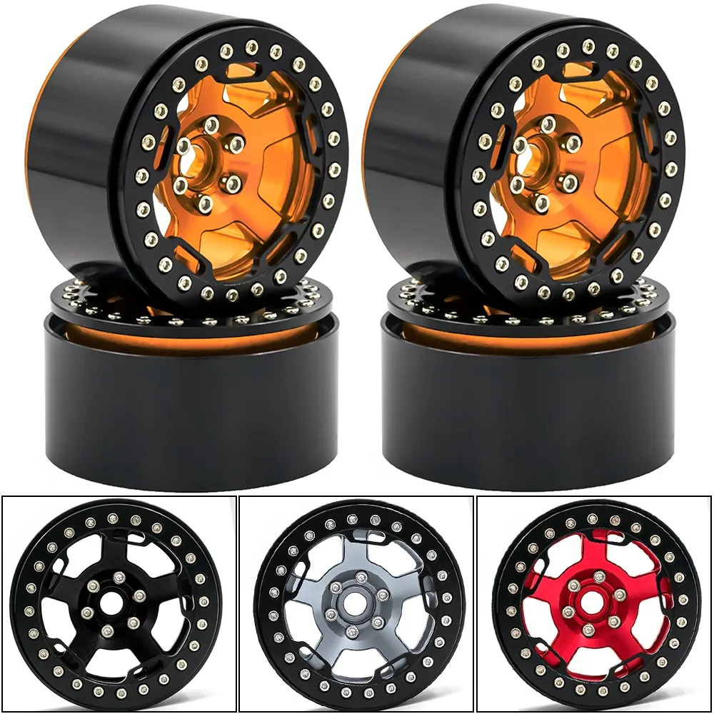 2.2 Inch Metal Wheel Hub 4pcs Tires For 1/8 1/10 Traxx/as Trx6 Axial Scx10 Crawler Rc Car Retrofit Accessories Rr10 Wraith Yeti