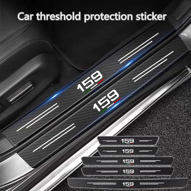 

60X7CM Car Door Sill Side Anti Scratch Protector Strip Carbon Fiber Car Sticker For Alfa Romeo 159 Car Accessories