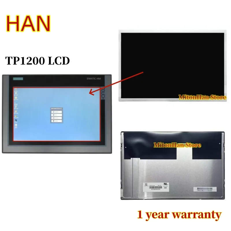 New Original For TP1200 Comfort 6AV2124-0MC01-0AX0 6AV2 124-0MC01-0AX0  LCD Display Panel （1 year warranty, test shipment）