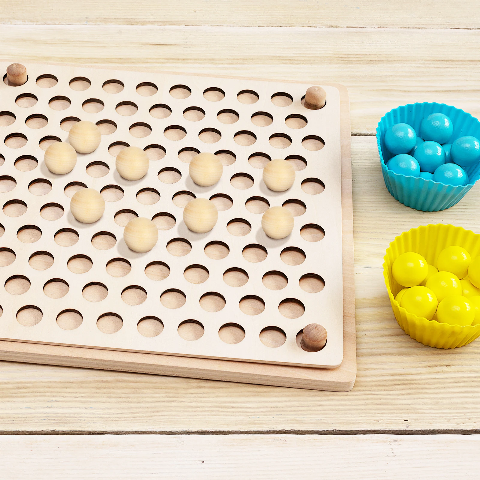 

30Pcs DIY Craft Beads 3Cm Natural Solid Lotus Wood Round Ball Shape Smooth Surface for Jewelry Decor Creative