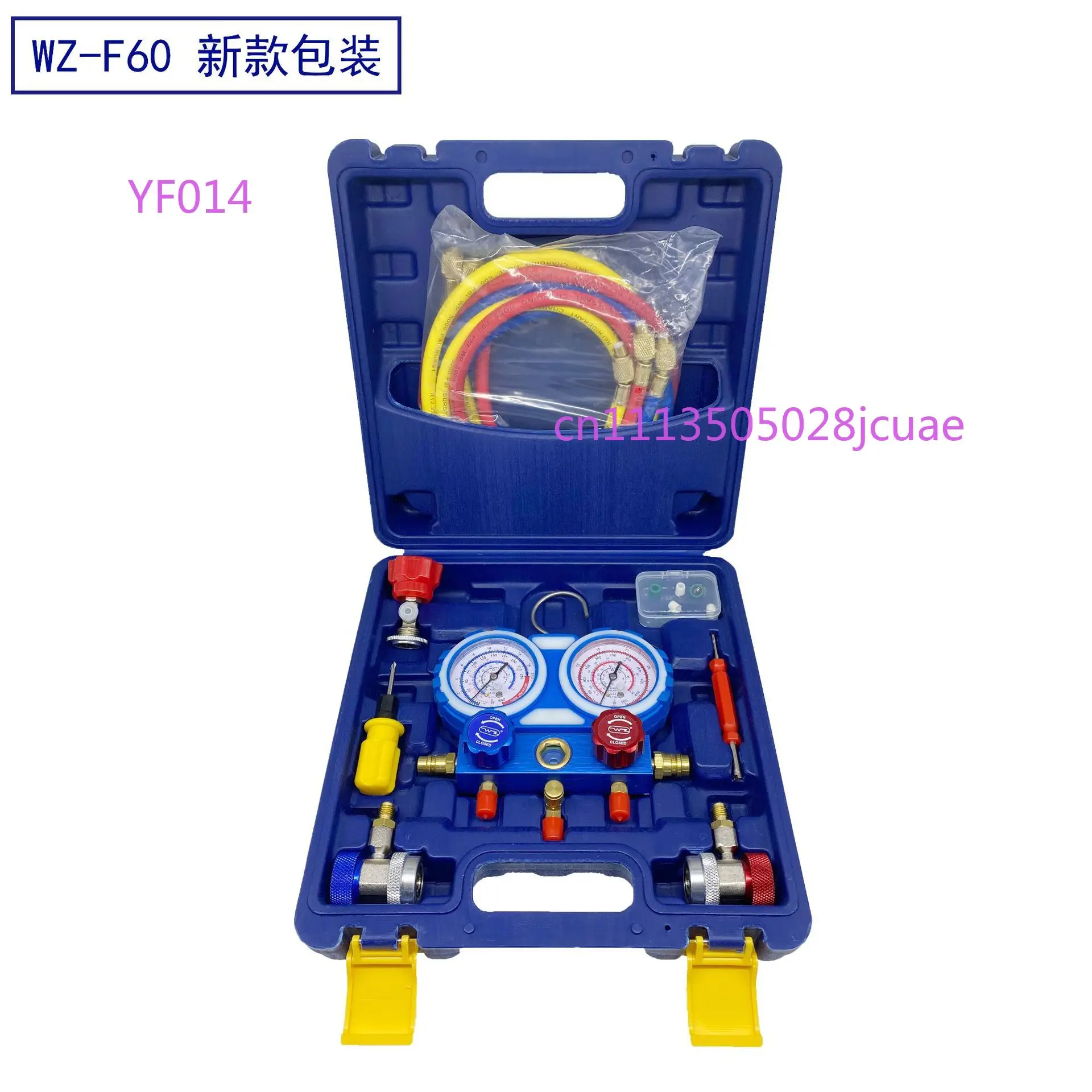 Car Air Conditioner Pressure Gauge R134A Refrigerant Gauge Fluoride Charging Meter Set Factory Direct Supply