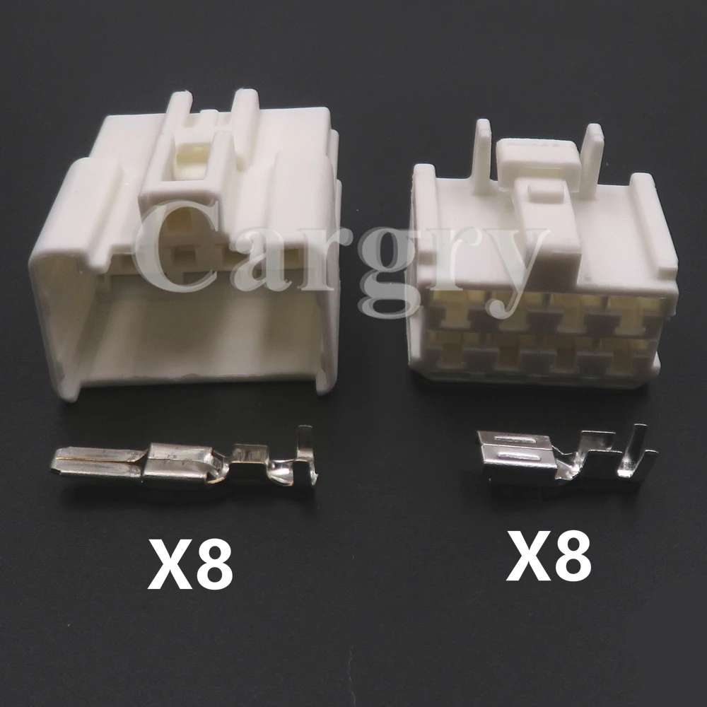 1 Set 8P 90980-11615 Auto Unsealed Connector Automotive Parts AC Assembly Car Socket White Male Plug Female Socket