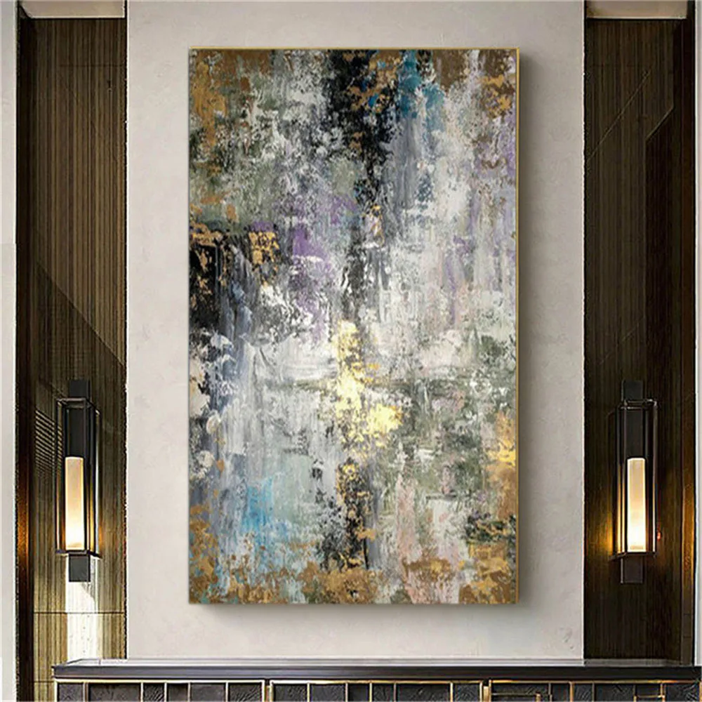 

100% Hand Painted Abstract Morden Oil Painting On Canvas Colored Palette Knife Wall Art Pictures For Sitting Room Home Decor Art