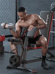 Multifunctional Dumbbell Stool Pastor Stool Men's Exercise Sit-ups Home Fitness Equipment Bird Bench Press Rome Chair