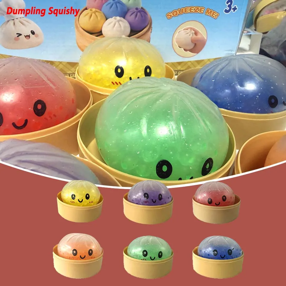 Pretty new Glitter Dumpling Squishies Soft Cute Slow Rebound Stress Relief Toy for Kids And Adults Office Home Decor Gift Idea