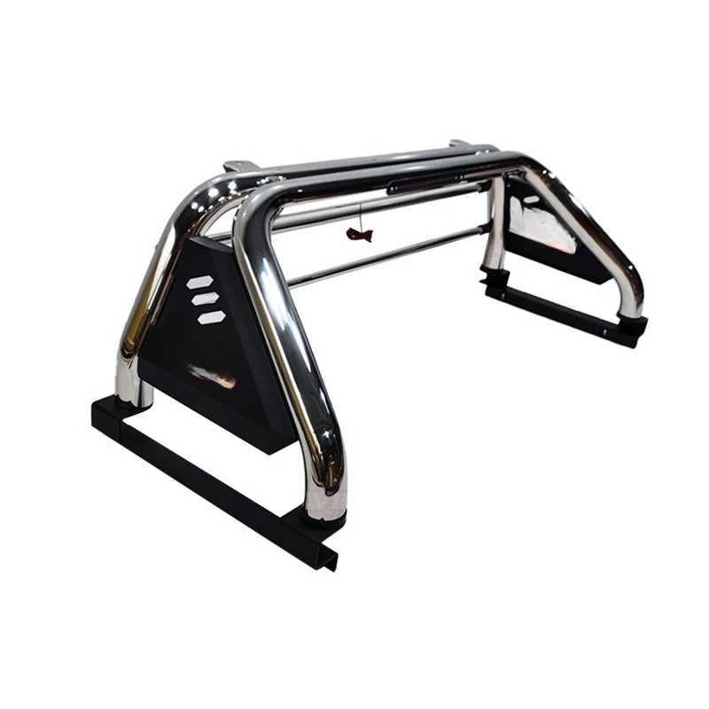 

3-Inch pickup truck with luggage frame, black stainless steel anti-roll rack, modified accessories, gantry rack.