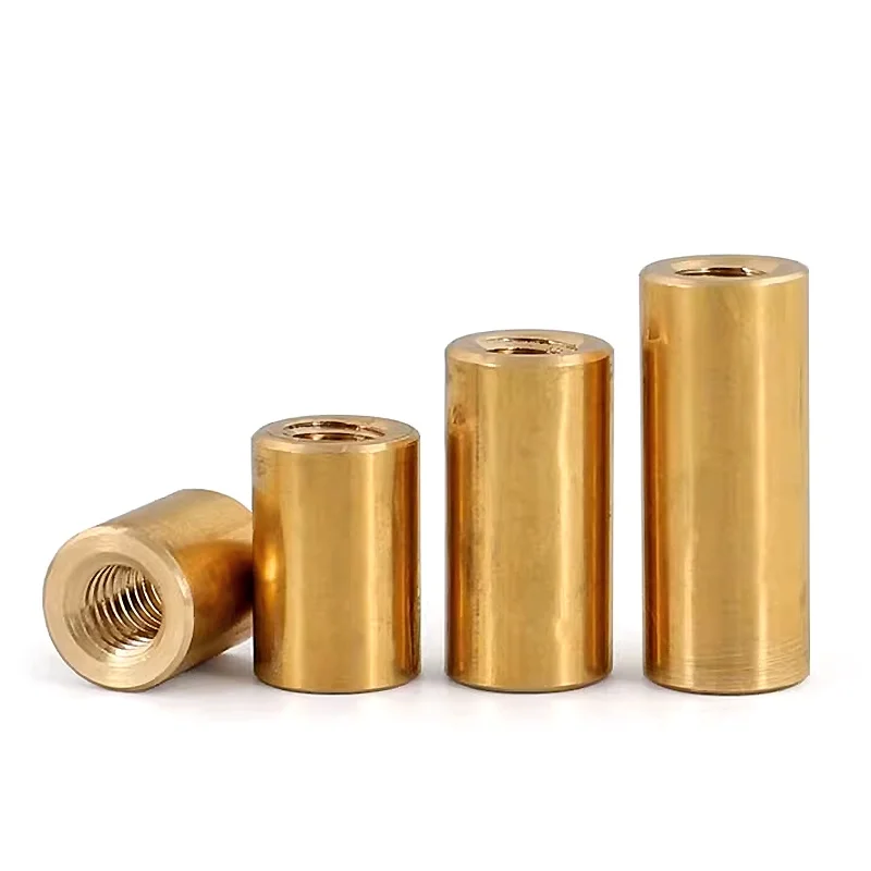 M4 M5 M6 M8 M10 M12 Brass Extend Long Lengthen Round Coupling Nut Sleeve Tubular Nuts Joint Sleeve Nut