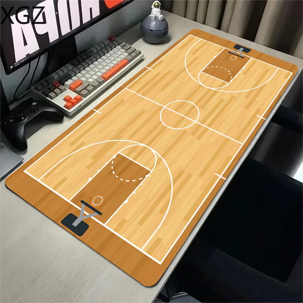 New 90X40cm basketball court floor plan mouse pad large keyboard desk pad suitable for office and home use washable and non-slip