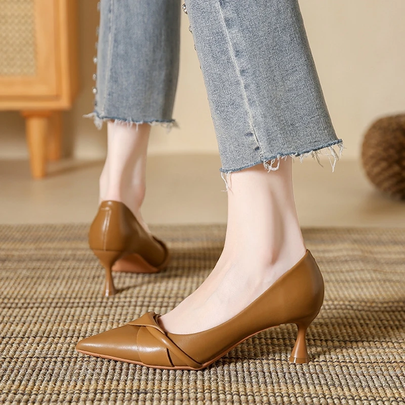 

Pumps For Women Pointed Toe Summer 2025 Thin High Heels Black Ladies Shoes Stiletto Footwear Party Weddings On Heel Shoes G0019