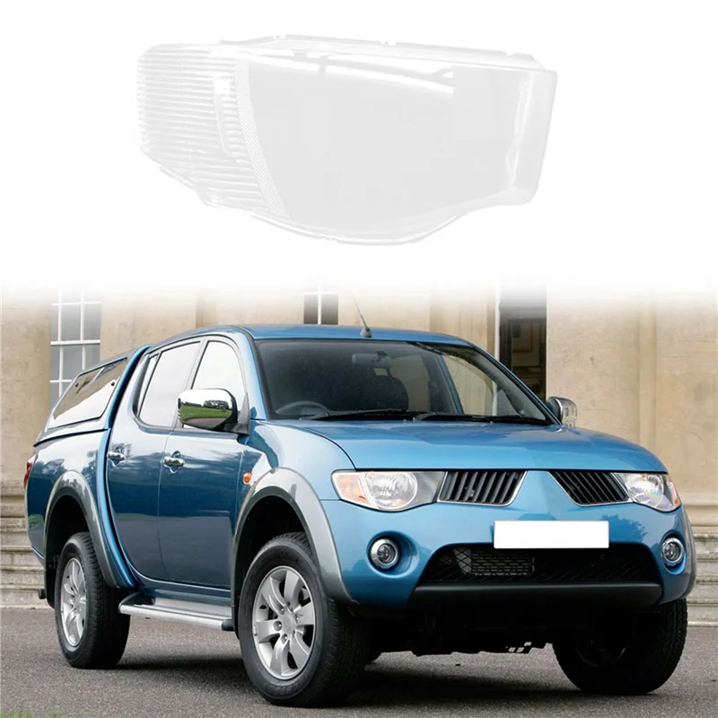 

AU28-2X Car Right Headlight Shell Lamp Shade Transparent Lens Cover Headlight Cover For Mitsubishi L200 Triton 2005-2014