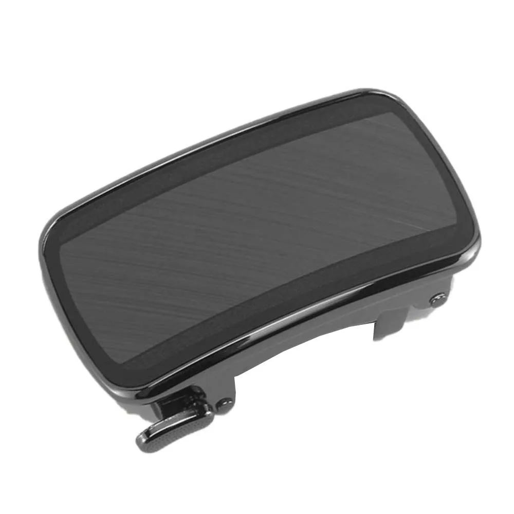 سبيكة واسعة حزام مشبك أسود 3.5 سنتيمتر الرجال سبيكة حزام مشبك استبدال الملحقات الملمس حزام التلقائي أبازيم الخصر الختم #1