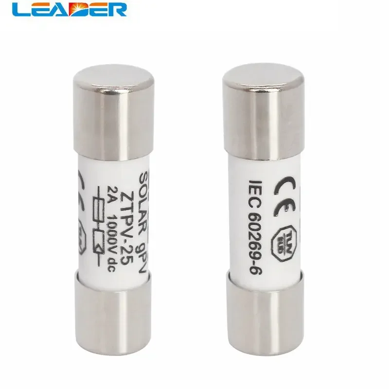 LEADER SOLAR  1000V 10*38MM  Fast Blow Ceramic Fuse1A -32A DC PV Solar Fuse Metal Alloys for Solar Power System Protection