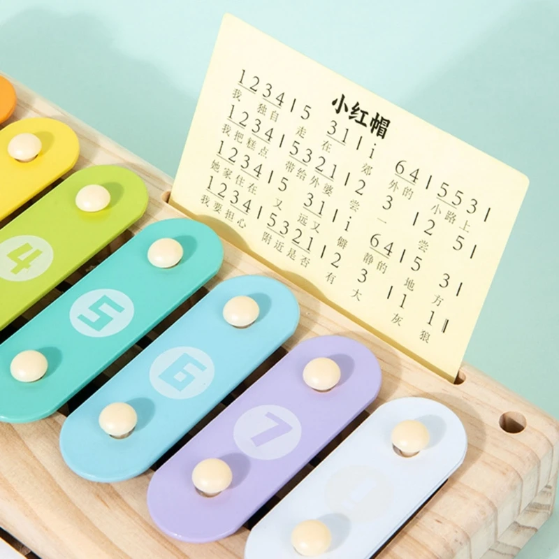 Interactive Percussion Musical Instrument Toy For Parent Children Bonding 8 Tones Xylophone Toddler Educational Toy 15UB