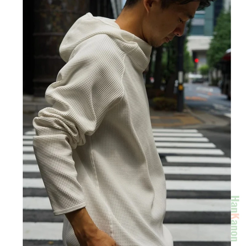 

Легкая толстовка большого размера из воздушной вафельной вязки — теплая, дышащая и средней эластичности на осень/весну (унисекс)