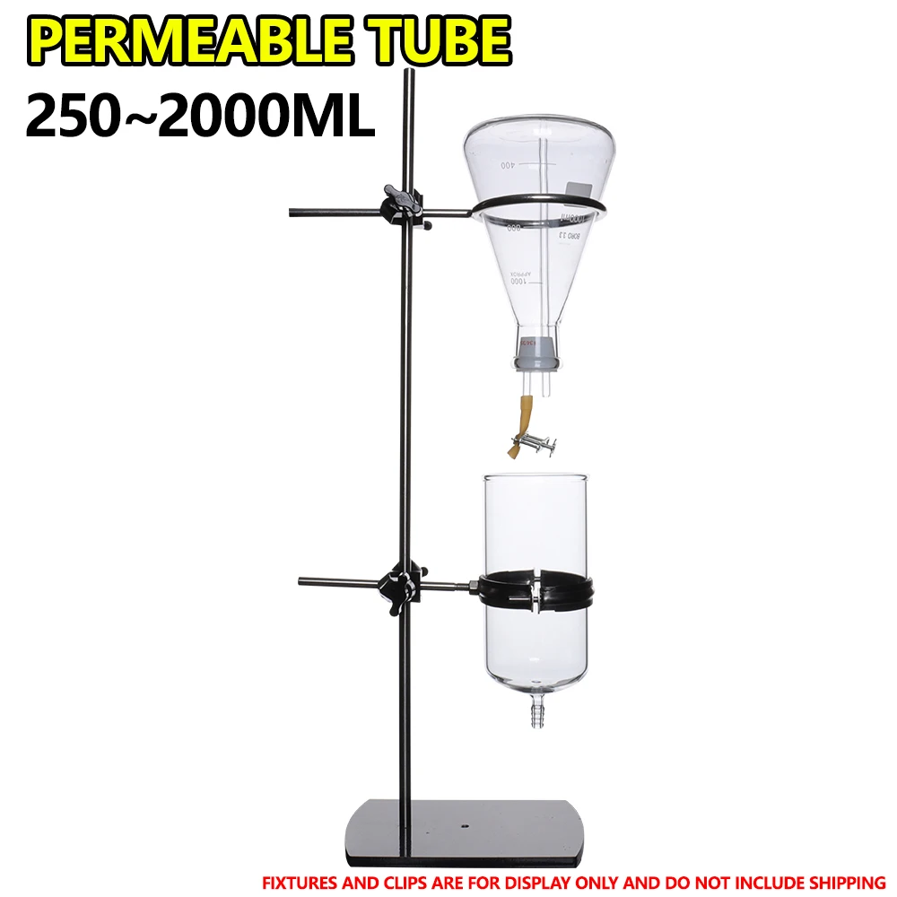 

Percolation cylinder 250~2000ml, soil glass percolation cylinder of Chinese medicinal materials, silicone cover
