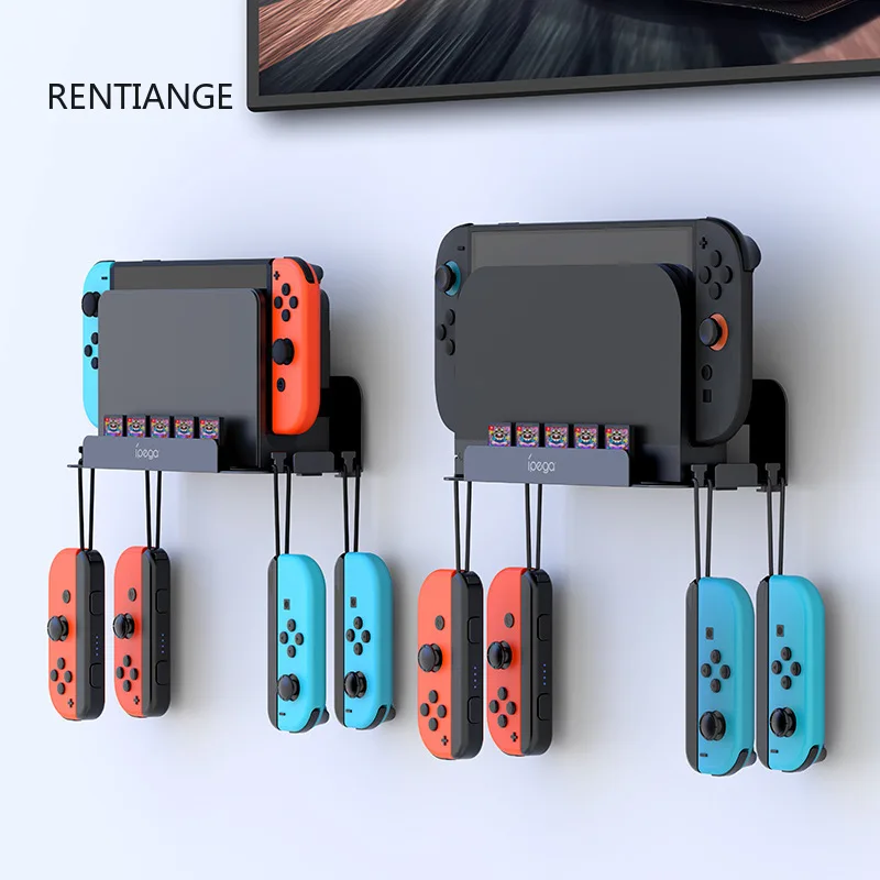 Металлический настенный кронштейн для Switch 2 с крючком для контроллера, держатель-подставка для консоли, органайзер для хранения аксессуаров Nintendo Switch 2