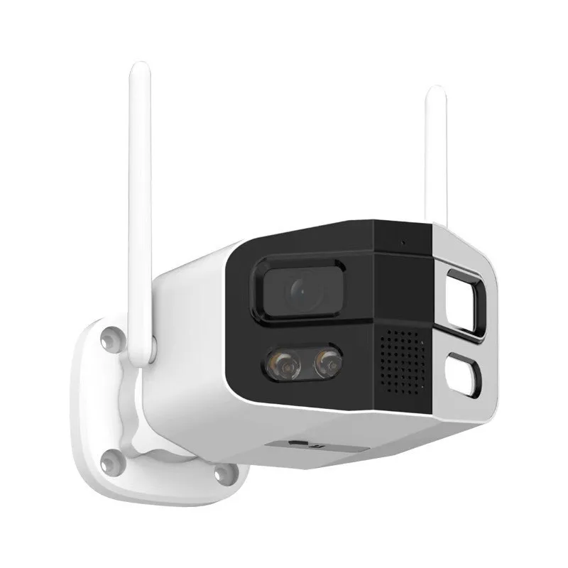 Full-color binocular surveillance camera, intercom humanoid tracking 4K indoor and outdoor 180 degrees