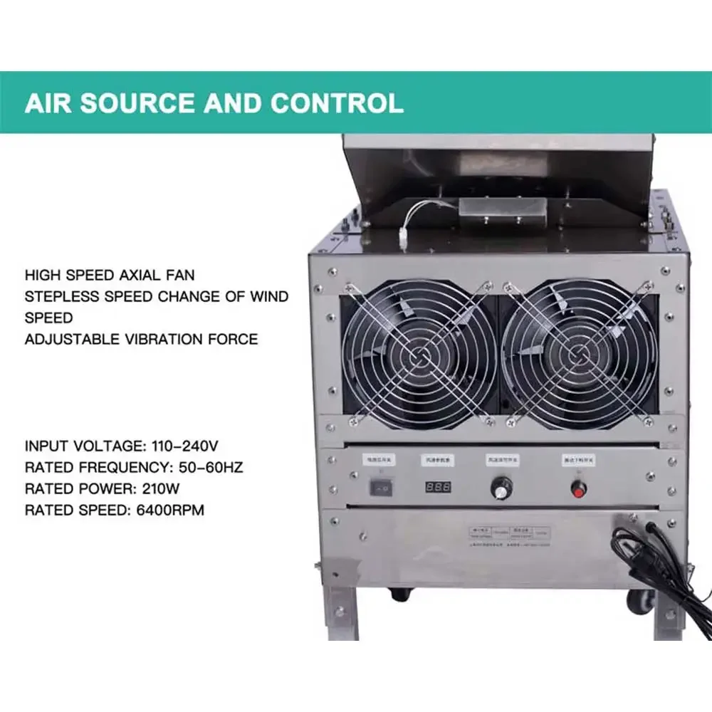 Feed Shell Grain Sieve Blowing Machine Stainless Steel Electric Wind Mill Rice Coffee Cocoa Bean Blower