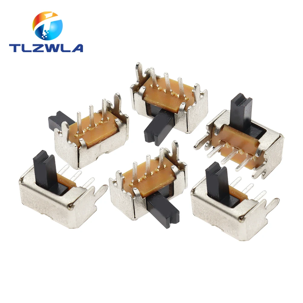 20 sztuk SK12D07VG4 SK12D07 przełącznik dwupozycyjny 3Pin PCB 1P2T uchwyt przełącznika suwakowego miniaturowy przełącznik suwakowy pokrętło boczne wysoki 4mm