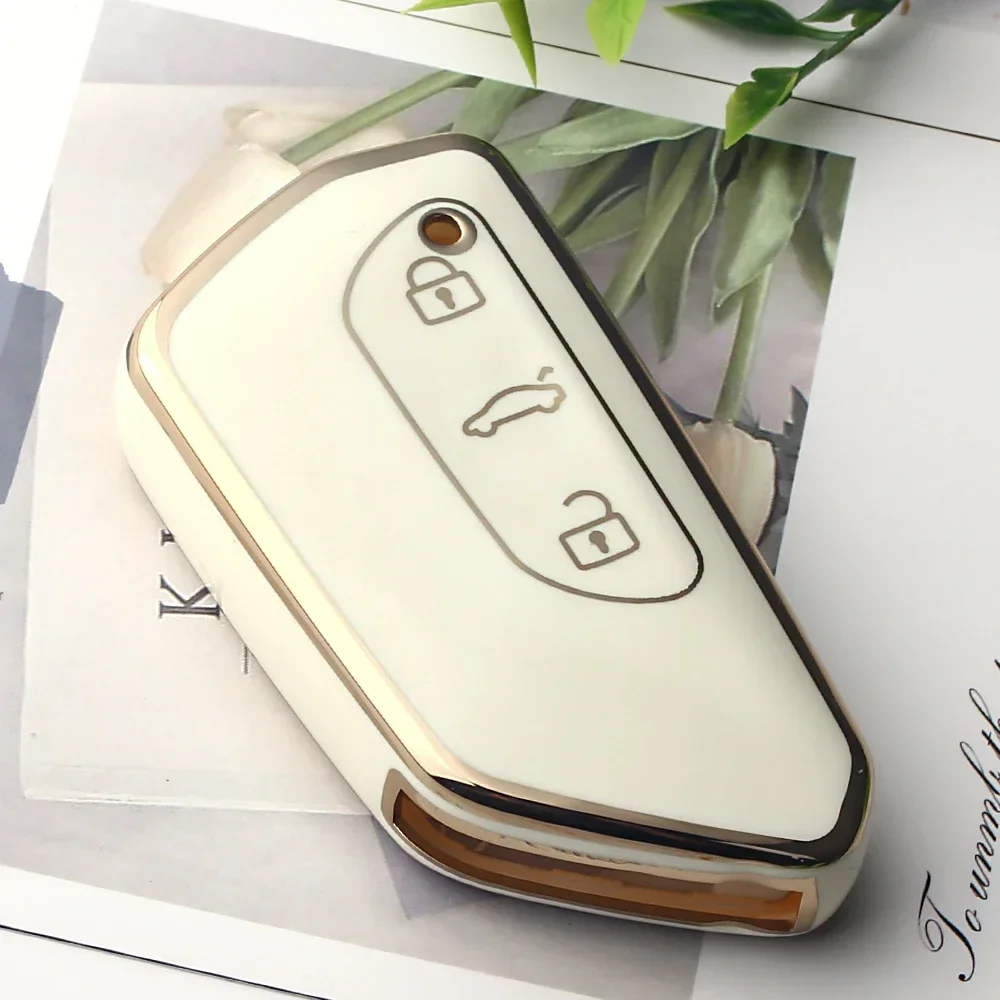 KEYYOU لشركة فولكس فاجن فولكس فاجن جولف 8 ID.3 ID.4 سكودا اوكتافيا A8 MK4 MK8 2022 2021 GTI R بولي يوريثان مفتاح السيارة فوب غطاء الملحقات #5