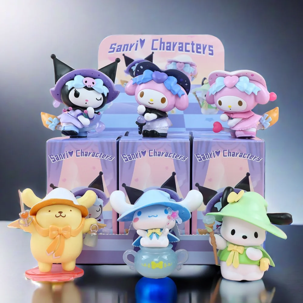 6Pcs Sanrio Blind Box Kawaii Kuromi Cinnamoroll My Melody Action Figure Anime Figures Dolls Blind Bag Toy For Girl Fans Gift