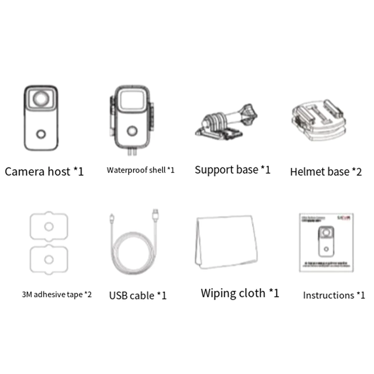 SMIEA SJCAM C200 Pro Action Camera 4K/30FPS 40M Registratore ciclistico anti-vibrazione impermeabile