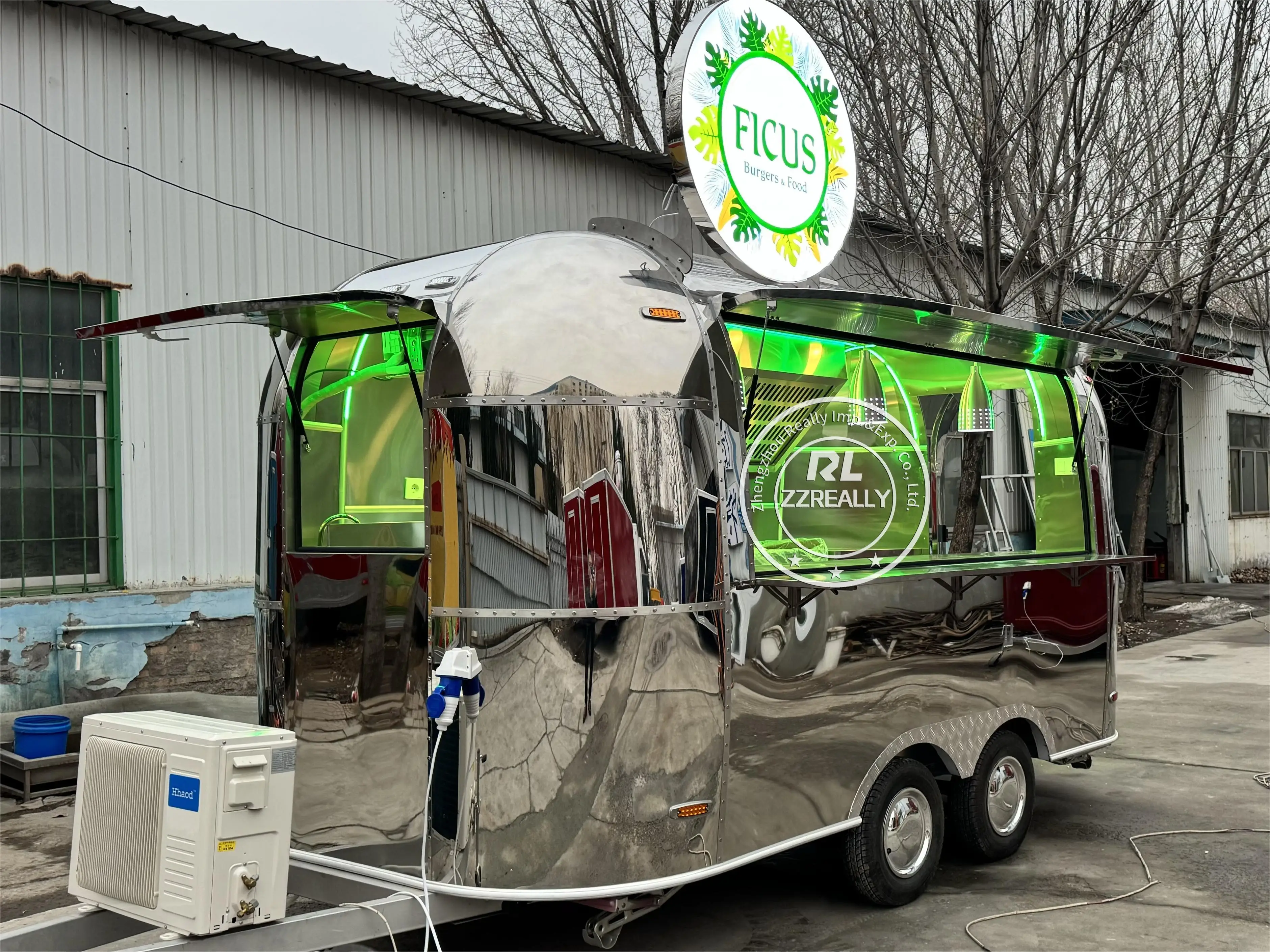 Custom Fast Food Car Trailer Mobile Airstream Food Truck Pizza Truck Bbq Churros Fast Food Cart For Sale With Full Kitchen