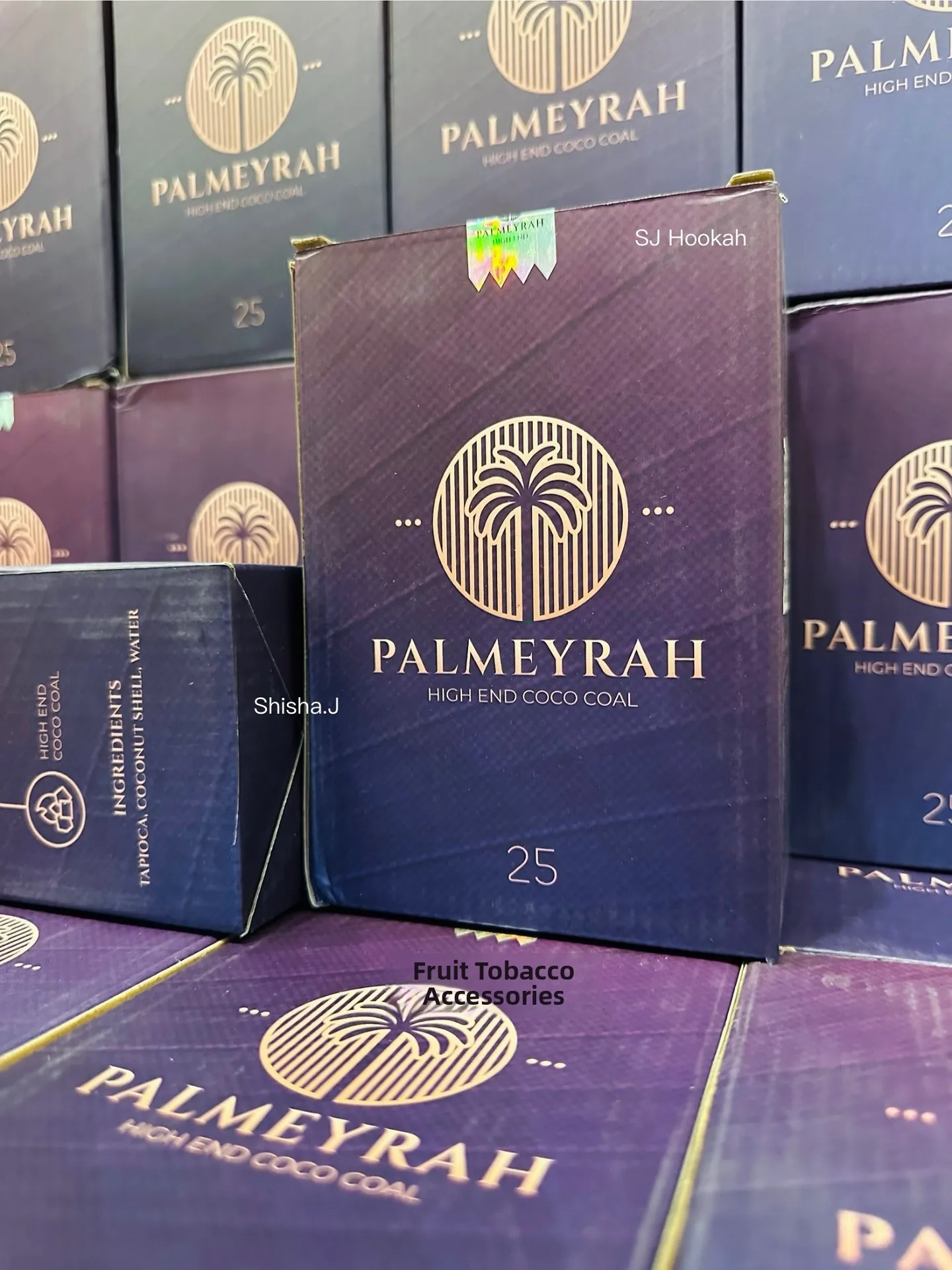 

Натуральные кокосовые угольные брикеты для кальяна, 72 штуки в брикете, 25 мм, уголь Palmeyrah Arab для вечеринок и баров