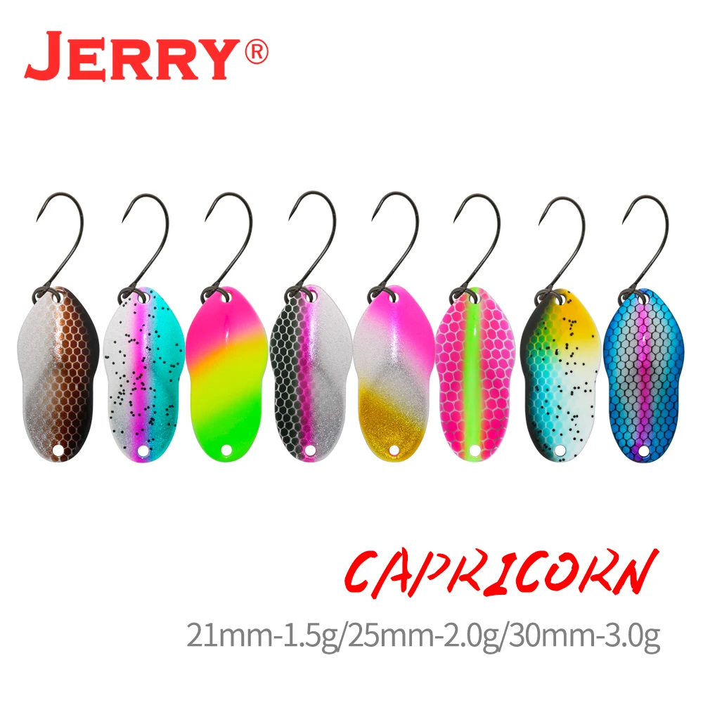 Jerry Capricorn 2g 3g Micro Area Trout Spoon Lure Kit Set UV Colors Metal Fishing Lures Brass Lake Stream Glitters Spinners